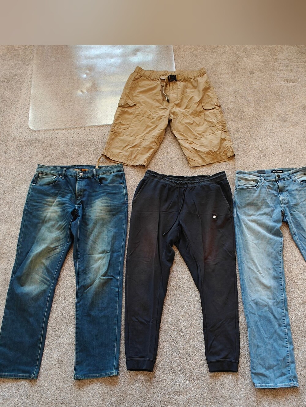Men’s Pants Lot Size 33 Mavi Jack & Jones Nike Cargo Shorts 4 Pc Bundle